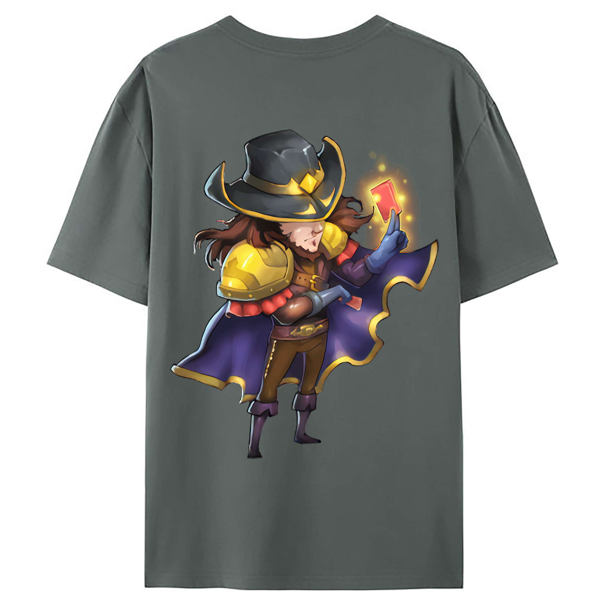 （画像用） リーグ・オブ・レジェンド League of Legends LOL 綿100％ メンズ半袖Tシャツ（バックプリント） 通気性